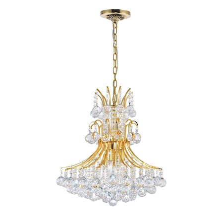 Cwi Lighting Princess 8 Light Down Chandelier With Gold Finish 8012P20G